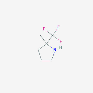 molecular formula C6H10F3N B2456594 2-Methyl-2-(trifluoromethyl)pyrrolidine CAS No. 141519-24-6