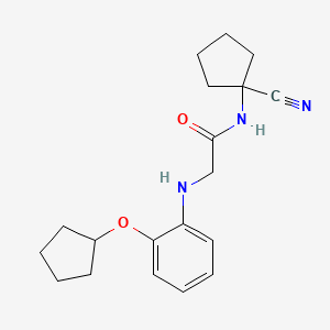 molecular formula C19H25N3O2 B2456602 N-(1-cyanocyclopentyl)-2-{[2-(cyclopentyloxy)phenyl]amino}acetamide CAS No. 1241623-97-1