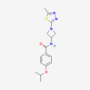 N-[1-(5-Methyl-1,3,4-thiadiazol-2-yl)azetidin-3-yl]-4-propan-2-yloxybenzamide