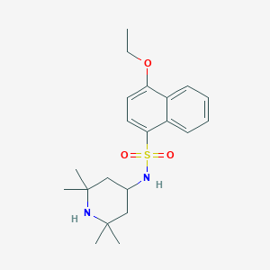 molecular formula C21H30N2O3S B245661 4-ethoxy-N-(2,2,6,6-tetramethyl-4-piperidinyl)-1-naphthalenesulfonamide 