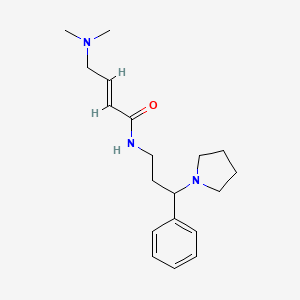 molecular formula C19H29N3O B2456610 (E)-4-(Dimethylamino)-N-(3-phenyl-3-pyrrolidin-1-ylpropyl)but-2-enamide CAS No. 2411329-53-6