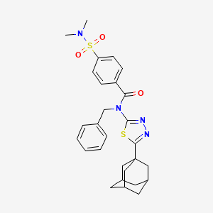 molecular formula C28H32N4O3S2 B2456619 N-[5-(1-adamantyl)-1,3,4-thiadiazol-2-yl]-N-benzyl-4-(dimethylsulfamoyl)benzamide CAS No. 392320-69-3