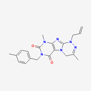 molecular formula C20H22N6O2 B2456624 1-allyl-3,9-dimethyl-7-(4-methylbenzyl)-1,4-dihydro-[1,2,4]triazino[3,4-f]purine-6,8(7H,9H)-dione CAS No. 919029-00-8