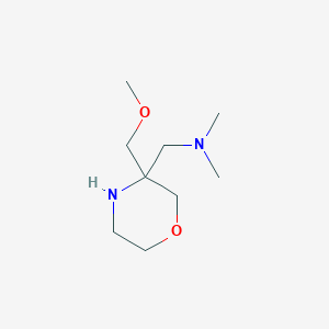molecular formula C9H20N2O2 B2456627 1-(3-(Methoxymethyl)morpholin-3-yl)-N,N-dimethylmethanamine CAS No. 2089255-55-8