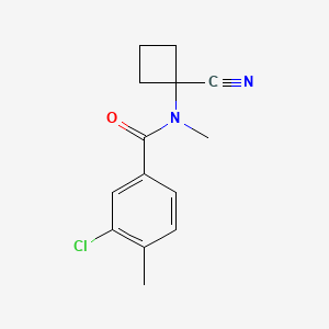 molecular formula C14H15ClN2O B2456635 3-chloro-N-(1-cyanocyclobutyl)-N,4-dimethylbenzamide CAS No. 1311587-56-0