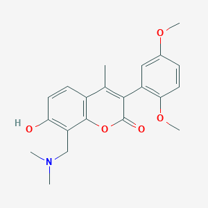 molecular formula C21H23NO5 B2456639 3-(2,5-dimethoxyphenyl)-8-((dimethylamino)methyl)-7-hydroxy-4-methyl-2H-chromen-2-one CAS No. 859672-37-0