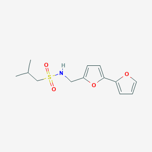 molecular formula C13H17NO4S B2456640 N-([2,2'-bifuran]-5-ylmethyl)-2-methylpropane-1-sulfonamide CAS No. 2034564-52-6