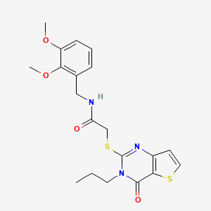 N-[(2,3-dimethoxyphenyl)methyl]-2-({4-oxo-3-propyl-3H,4H-thieno[3,2-d]pyrimidin-2-yl}sulfanyl)acetamide
