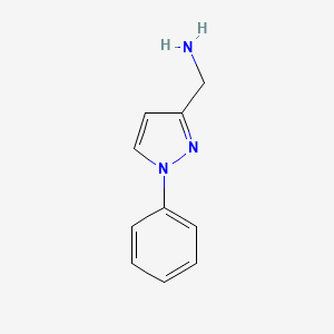 molecular formula C10H11N3 B2456643 (1-phenyl-1H-pyrazol-3-yl)methanamine CAS No. 1034024-59-3