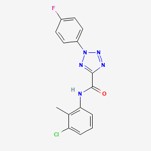 molecular formula C15H11ClFN5O B2456648 N-(3-氯-2-甲基苯基)-2-(4-氟苯基)-2H-四唑-5-甲酰胺 CAS No. 1396879-63-2