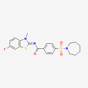 (E)-4-(azepan-1-ylsulfonyl)-N-(6-fluoro-3-methylbenzo[d]thiazol-2(3H)-ylidene)benzamide