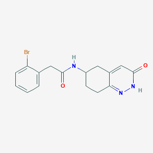 molecular formula C16H16BrN3O2 B2456655 2-(2-bromophenyl)-N-(3-oxo-2,3,5,6,7,8-hexahydrocinnolin-6-yl)acetamide CAS No. 2034509-21-0
