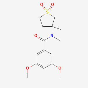 molecular formula C15H21NO5S B2456658 3,5-dimethoxy-N-methyl-N-(3-methyl-1,1-dioxo-1lambda6-thiolan-3-yl)benzamide CAS No. 874651-91-9