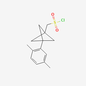 [3-(2,5-Dimethylphenyl)-1-bicyclo[1.1.1]pentanyl]methanesulfonyl chloride