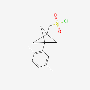 molecular formula C14H17ClO2S B2456659 [3-(2,5-Dimethylphenyl)-1-bicyclo[1.1.1]pentanyl]methanesulfonyl chloride CAS No. 2287271-89-8