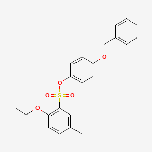 molecular formula C22H22O5S B2456661 4-(Benzyloxy)phenyl 2-ethoxy-5-methylbenzene-1-sulfonate CAS No. 2361843-47-0