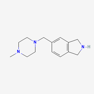 molecular formula C14H21N3 B2456672 5-((4-Methylpiperazin-1-YL)methyl)isoindoline CAS No. 912999-93-0