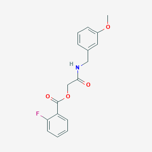 molecular formula C17H16FNO4 B2456677 [2-[(3-Methoxyphenyl)methylamino]-2-oxoethyl] 2-fluorobenzoate CAS No. 1794983-10-0