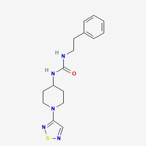 molecular formula C16H21N5OS B2456678 1-(1-(1,2,5-Thiadiazol-3-yl)piperidin-4-yl)-3-phenethylurea CAS No. 2034379-82-1