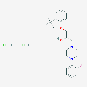 1-(2-Tert-butylphenoxy)-3-[4-(2-fluorophenyl)piperazin-1-yl]propan-2-ol dihydrochloride