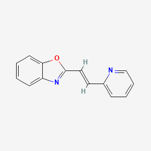 molecular formula C14H10N2O B2456689 2-[(E)-2-(pyridin-2-yl)ethenyl]-1,3-benzoxazole CAS No. 62667-31-6
