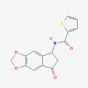 molecular formula C15H11NO4S B2456691 N-(7-oxo-6,7-dihydro-5H-indeno[5,6-d][1,3]dioxol-5-yl)-2-thiophenecarboxamide CAS No. 439097-04-8