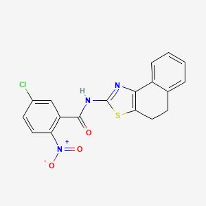 molecular formula C18H12ClN3O3S B2456703 5-chloro-N-(4,5-dihydronaphtho[1,2-d]thiazol-2-yl)-2-nitrobenzamide CAS No. 330201-17-7