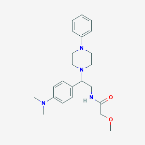 molecular formula C23H32N4O2 B2456730 N-(2-(4-(dimethylamino)phenyl)-2-(4-phenylpiperazin-1-yl)ethyl)-2-methoxyacetamide CAS No. 946364-98-3
