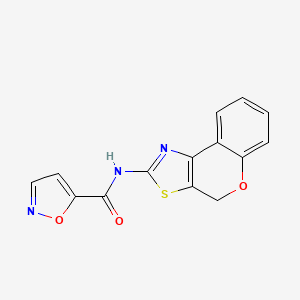molecular formula C14H9N3O3S B2456738 N-(4H-chromeno[4,3-d]thiazol-2-yl)isoxazole-5-carboxamide CAS No. 941913-81-1