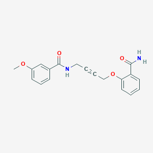 molecular formula C19H18N2O4 B2456745 N-(4-(2-氨基羰基苯氧基)丁-2-炔-1-基)-3-甲氧基苯甲酰胺 CAS No. 1421451-87-7