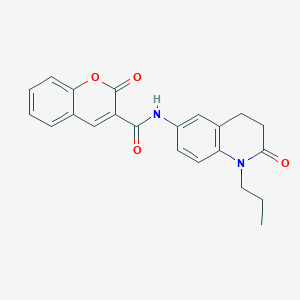 2-oxo-N-(2-oxo-1-propyl-1,2,3,4-tetrahydroquinolin-6-yl)-2H-chromene-3-carboxamide