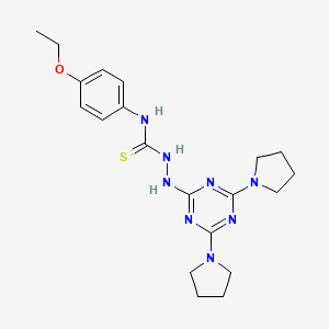 2-(4,6-di(pyrrolidin-1-yl)-1,3,5-triazin-2-yl)-N-(4-ethoxyphenyl)hydrazinecarbothioamide