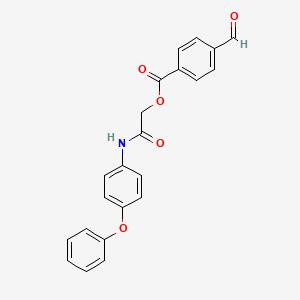 [2-Oxo-2-(4-phenoxyanilino)ethyl] 4-formylbenzoate