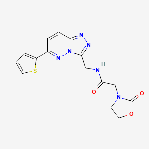 2-(2-oxooxazolidin-3-yl)-N-((6-(thiophen-2-yl)-[1,2,4]triazolo[4,3-b]pyridazin-3-yl)methyl)acetamide