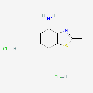 molecular formula C8H14Cl2N2S B2456761 2-Methyl-4,5,6,7-tetrahydro-1,3-benzothiazol-4-amine dihydrochloride CAS No. 1255717-68-0