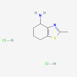 molecular formula C8H14Cl2N2S B2456761 Dihidrocloruro de 2-metil-4,5,6,7-tetrahidro-1,3-benzotiazol-4-amina CAS No. 1255717-68-0