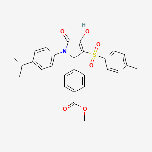 methyl 4-(4-hydroxy-1-(4-isopropylphenyl)-5-oxo-3-tosyl-2,5-dihydro-1H-pyrrol-2-yl)benzoate
