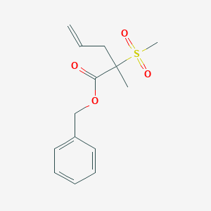 molecular formula C14H18O4S B2456770 Benzyl 2-methyl-2-(methylsulfonyl)pent-4-enoate CAS No. 1821022-18-7; 1942858-50-5; 1942858-51-6