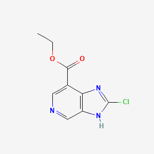 molecular formula C9H8ClN3O2 B2456774 3H-Imidazo[4,5-c]pyridine-7-carboxylic acid, 2-chloro-, ethyl ester CAS No. 1266115-11-0