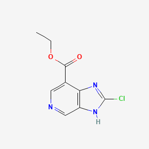 molecular formula C9H8ClN3O2 B2456774 Ethyl 2-chloro-3H-imidazo[4,5-c]pyridine-7-carboxylate CAS No. 1266115-11-0