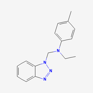 molecular formula C16H18N4 B2456779 N-(1H-1,2,3-Benzotriazol-1-ylmethyl)-N-ethyl-4-methylaniline CAS No. 303756-68-5