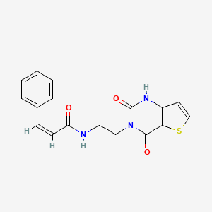 molecular formula C17H15N3O3S B2456789 (Z)-N-(2-(2,4-dioxo-1,2-dihydrothieno[3,2-d]pyrimidin-3(4H)-yl)ethyl)-3-phenylacrylamide CAS No. 1904632-43-4