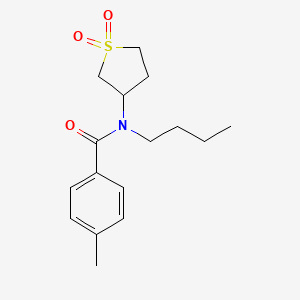 molecular formula C16H23NO3S B2456810 N-丁基-N-(1,1-二氧化四氢噻吩-3-基)-4-甲基苯甲酰胺 CAS No. 898413-18-8