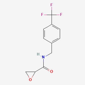 molecular formula C11H10F3NO2 B2456816 N-[[4-(Trifluoromethyl)phenyl]methyl]oxirane-2-carboxamide CAS No. 2411287-98-2