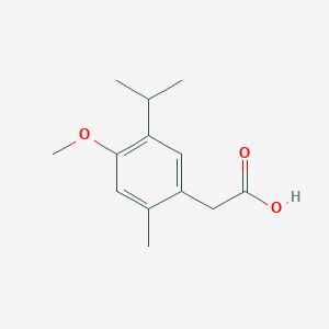 molecular formula C13H18O3 B2456826 (5-Isopropyl-4-methoxy-2-methylphenyl)acetic acid CAS No. 81354-65-6