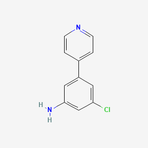 molecular formula C11H9ClN2 B2456840 Benzenamine, 3-chloro-5-(4-pyridinyl)- CAS No. 1426806-67-8