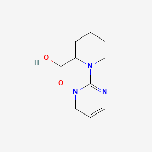 molecular formula C10H13N3O2 B2456844 1-(Pyrimidin-2-YL)piperidine-2-carboxylic acid CAS No. 1102854-35-2