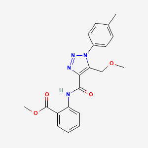 molecular formula C20H20N4O4 B2456847 2-(5-(甲氧基甲基)-1-(对甲苯基)-1H-1,2,3-三唑-4-甲酰胺)苯甲酸甲酯 CAS No. 940983-39-1
