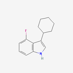 molecular formula C14H16FN B2456848 3-Cyclohexyl-4-fluoro-1H-indole CAS No. 1092574-91-8