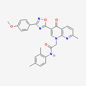 molecular formula C28H25N5O4 B2456851 N-[1,3-dimethyl-2-oxo-6-(phenylsulfonyl)-2,3-dihydro-1H-benzimidazol-5-yl]-2-furamide CAS No. 1113119-52-0